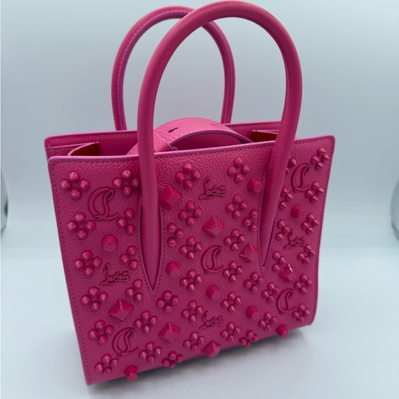 Christian Louboutin Handbags - Christian Louboutin Vibrant Pink Studded Crossbody Bag
